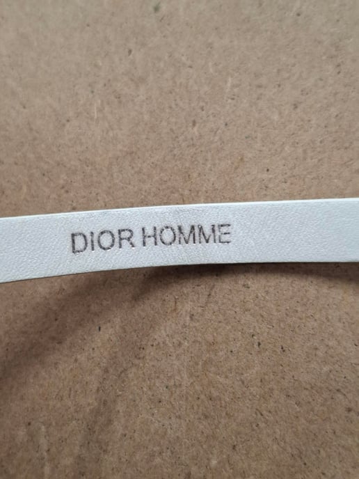 Dior Homme Armband mit Logo-Print aus weißem Leder - Image 6