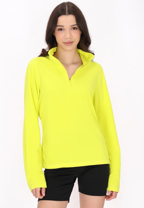 Mymo Fleecepullover Damen Limette - Image 3