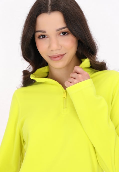 Mymo Fleecepullover Damen Limette - Image 5