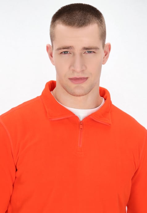Mo Fleecepullover Herren orange - Image 5