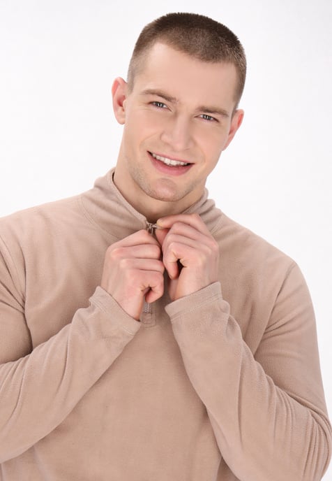 Mo Fleecepullover Herren Beige - Image 5