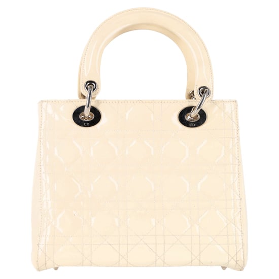 Dior Lady Dior Henkeltasche in Elfenbein-Lackleder (mittelgroß) - Image 3