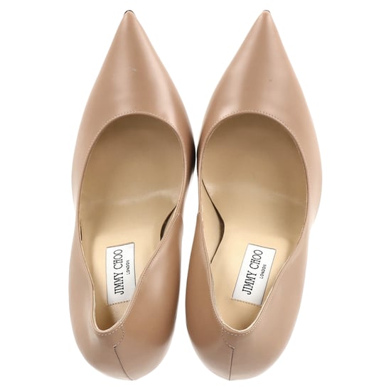 Jimmy Choo Anouk Pumps mit spitzer Zehenpartie aus beigem Leder - Image 6