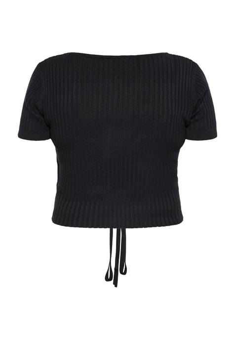 Mymo Crop-Top Damen schwarz - Image 4