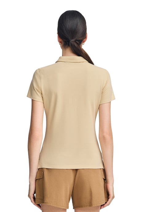 Kurzärmliges Poloshirt aus Baumwolle elfenbeinfarben mit Rigby Best Stickerei - Image 4