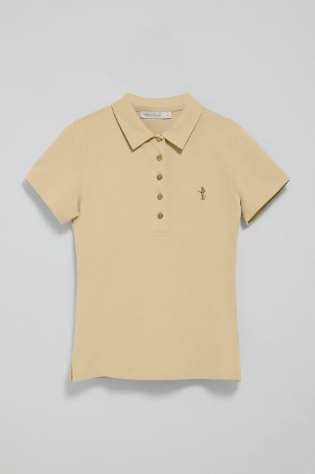 Kurzärmliges Poloshirt aus Baumwolle elfenbeinfarben mit Rigby Best Stickerei - Image 5