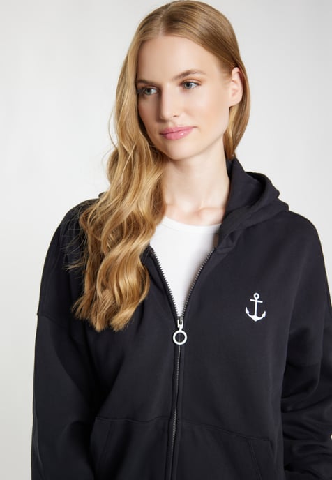 Dreimaster Kapuzenjacke Damen schwarz - Image 5