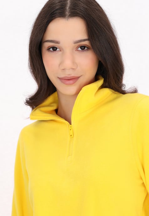 Mymo Fleecepullover Damen gelb - Image 5