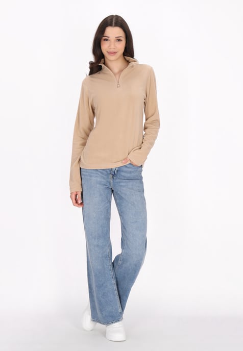 Mymo Fleecepullover Damen Beige - Image 2