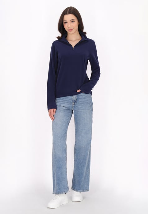 Mymo Fleecepullover Damen Marine - Image 2