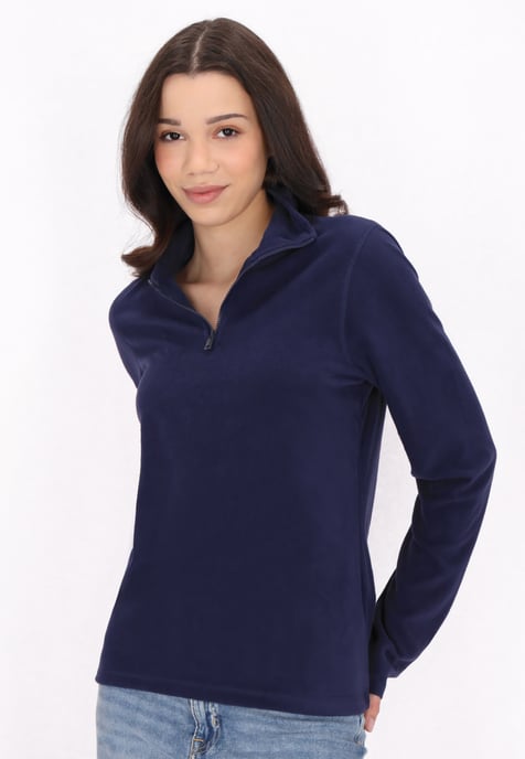 Mymo Fleecepullover Damen Marine - Image 3