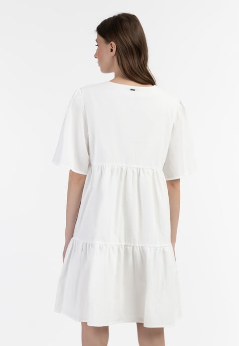 Dreimaster Kleid Damen Wollweiß - Image 4