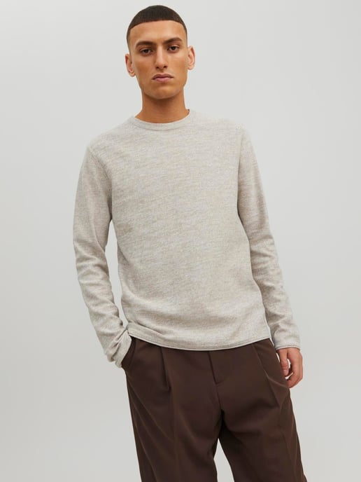 Jack & Jones Pullover Strick Crew Neck Beige - Image 2