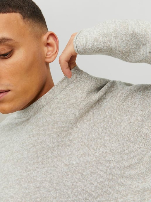 Jack & Jones Pullover Strick Crew Neck Beige - Image 4