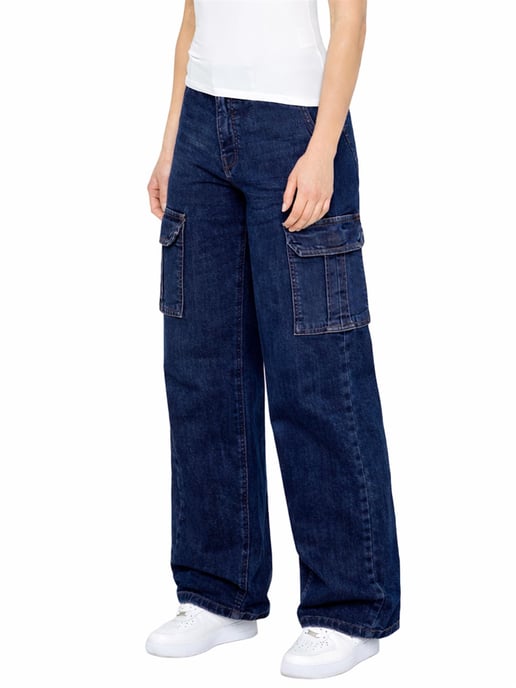 Enzo | Damen Cargo Baggy Jeans - Image 4
