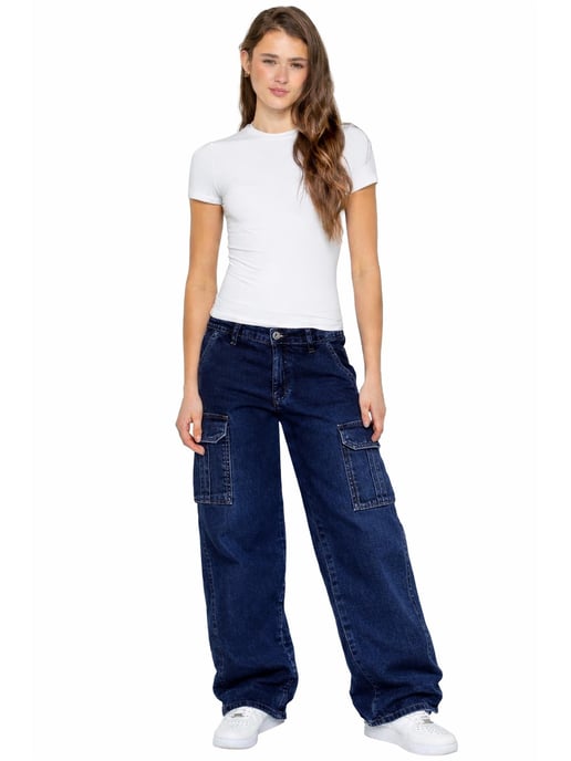 Enzo | Damen Cargo Baggy Jeans - Image 5