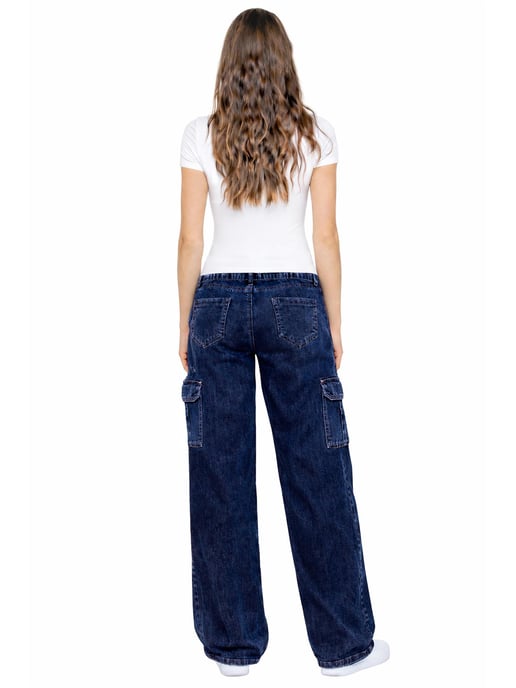Enzo | Damen Cargo Baggy Jeans - Image 6