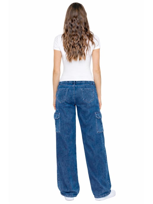 Enzo | Damen Cargo Baggy Jeans - Image 6