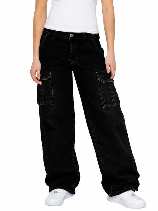 Enzo | Damen Cargo Baggy Jeans - Image 1