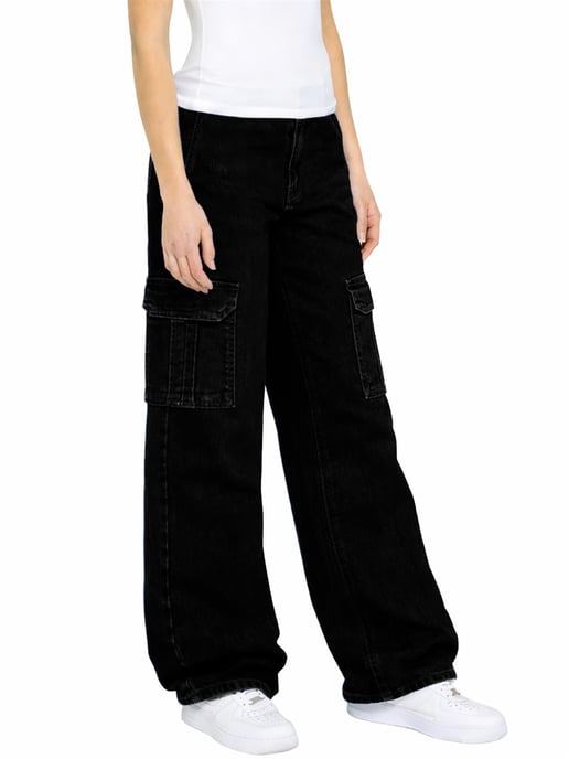 Enzo | Damen Cargo Baggy Jeans - Image 3