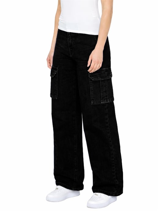 Enzo | Damen Cargo Baggy Jeans - Image 4