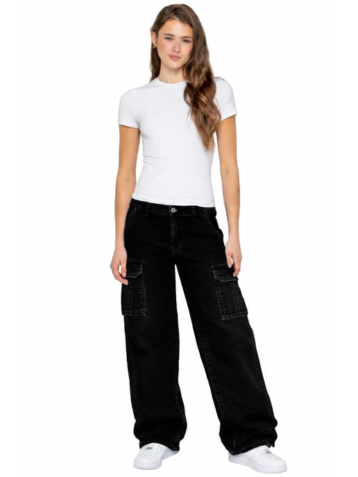 Enzo | Damen Cargo Baggy Jeans - Image 5