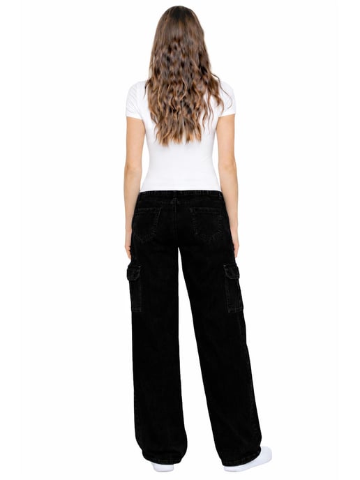 Enzo | Damen Cargo Baggy Jeans - Image 6