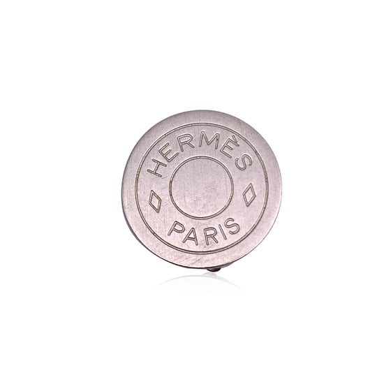 Hermes Metallohrringe Clou de Selle - Image 2