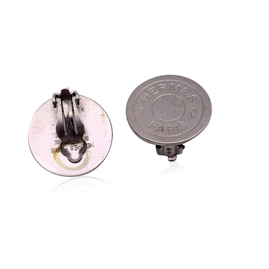 Hermes Metallohrringe Clou de Selle - Image 3