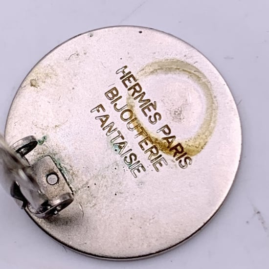Hermes Metallohrringe Clou de Selle - Image 5