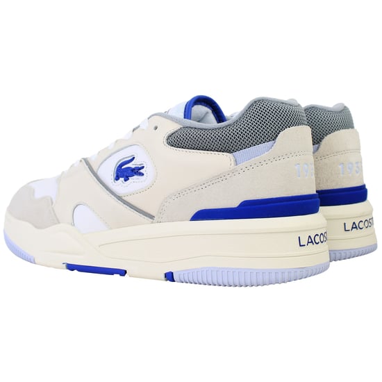 Lacoste Lineshot 124 1 Herren Weiß/Blaue Sneaker - Image 3