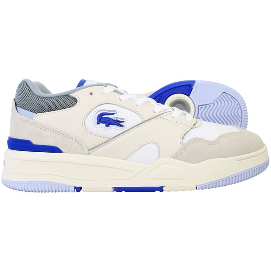 Lacoste Lineshot 124 1 Herren Weiß/Blaue Sneaker - Image 4