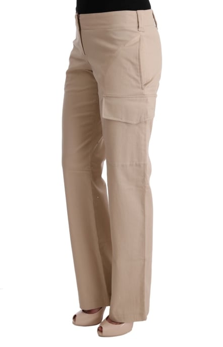 Beige Gerade geschnittene Freizeit-Hose - Image 2
