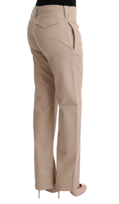 Beige Gerade geschnittene Freizeit-Hose - Image 4