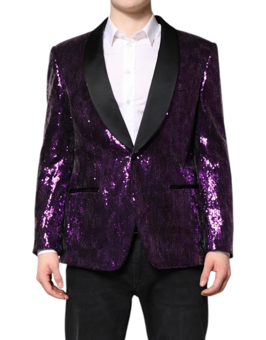Pailletten-Blazer mit Schalkragen - Image 1