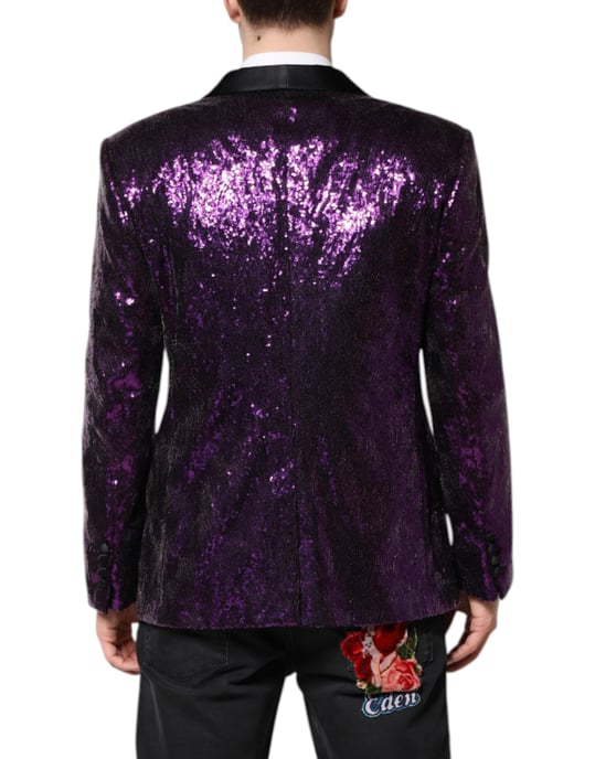Pailletten-Blazer mit Schalkragen - Image 4