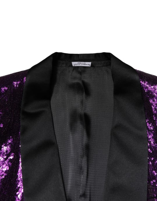 Pailletten-Blazer mit Schalkragen - Image 5
