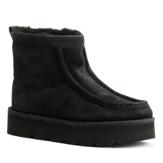Clarks Originals Meare Rooey Wildleder Damen Schwarz Stiefel - Image 2