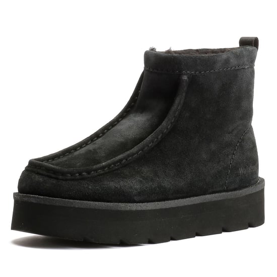 Clarks Originals Meare Rooey Wildleder Damen Schwarz Stiefel - Image 3