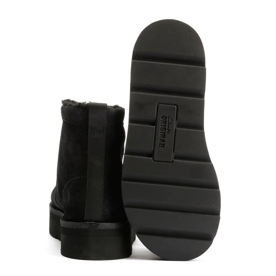Clarks Originals Meare Rooey Wildleder Damen Schwarz Stiefel - Image 4