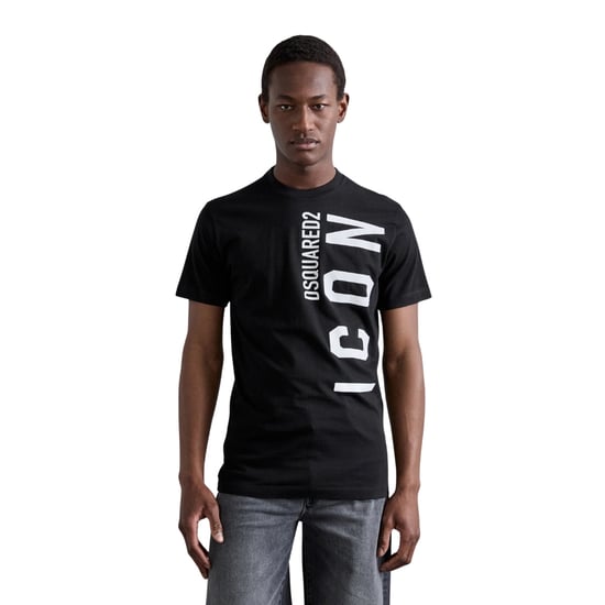 Dsquared2 Schwarzes T-shirt Großes Icon Weißes Logo - Image 2