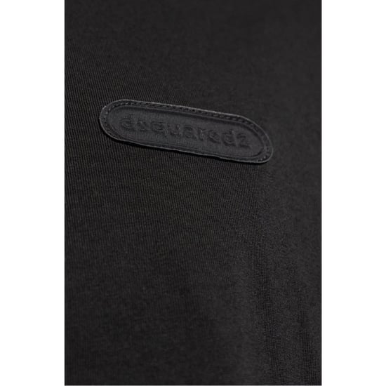 Dsquared2 Loose Fit Monotone Logo Schwarzes T-shirt - Image 2