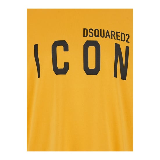 Dsquared2 Sonnenblumengelbes T-shirt Großes Schwarzes Logo - Image 3