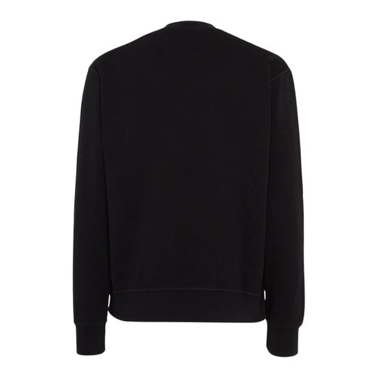 Dsquared2 Schwarzes Sweatshirt Mit Rundhalsausschnitt, Großes Weißes Logo - Image 2