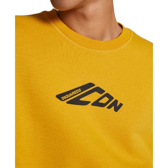 Dsquared2 Icon New Generation Relax Fit Gelbes Sweatshirt - Image 5