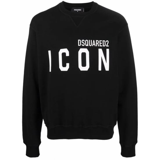 Dsquared2 Schwarzes Sweatshirt Großes Icon Cooles Schwarzes Logo - Image 1
