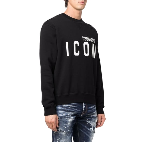 Dsquared2 Schwarzes Sweatshirt Großes Icon Cooles Schwarzes Logo - Image 2
