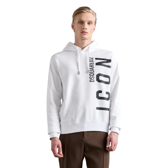 Dsquared2 Weißer Hoodie Größe L Schwarzes Icon-logo - Image 2