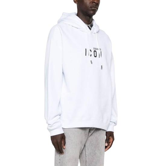 Dsquared2 Weißer Hoodie Schwarzes Icon-logo - Image 2