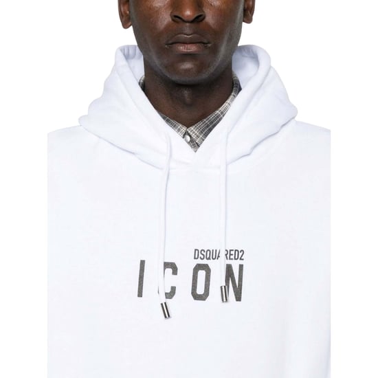 Dsquared2 Weißer Hoodie Schwarzes Icon-logo - Image 4